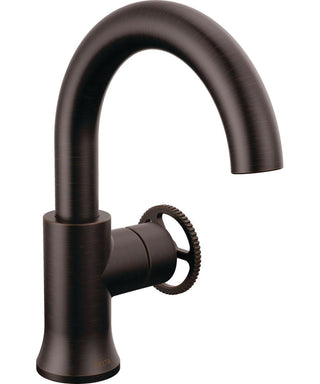 Trinsic Single Hole Bathroom Faucet with Wheel Handle, Single Handle Bathroom Sink Faucet in Venetian Bronze