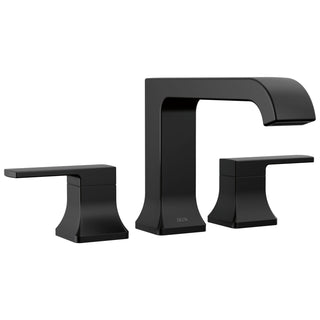 Velum Curved Roman Tub Faucet, Tub Filler Trim, Deck Mount Tub Faucet in Matte Black