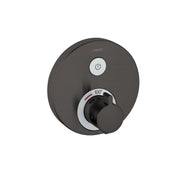 Showerselect S 1-Handle 6-Inch Wide Thermostatic Valve Trim Only in Brushed Black Chrome