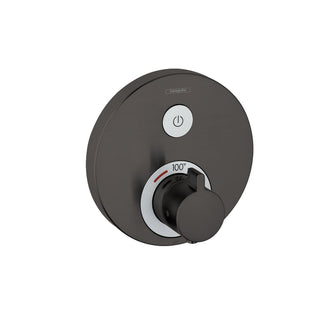 Showerselect S 1-Handle 6-Inch Wide Thermostatic Valve Trim Only in Brushed Black Chrome