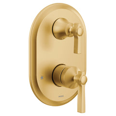 Flara M-CORE 3-Series 2-Handle Shower Trim With Integrated Transfer Valve, Valve Required in Brushed Gold | product photo