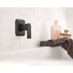 Genta LX Single Handle Wall Mount Tub Filler High Flow Tub Faucet With 10" Spout Reach in Matte Black | product photo