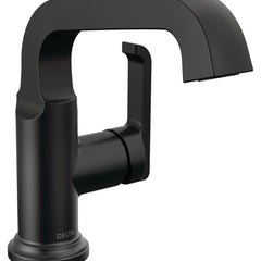 Tetra Single Hole Bathroom Faucet, Single Handle Bathroom Sink Faucet with Drain Assembly in Matte Black | product photo