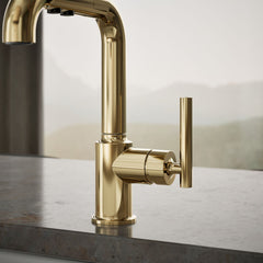 Kohler Purist Single Handle Kitchen Faucet in French Gold | product photo