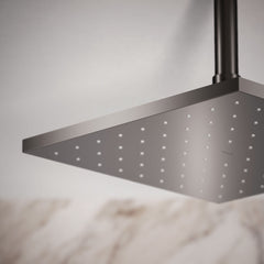 Contemporary 10" 2.5 GPM Rain Shower Head in Vibrant Titanium | detail photo