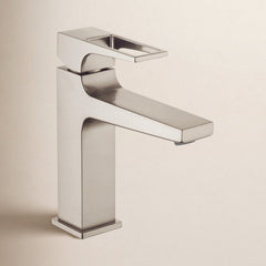 Metropol Low Flow Water Saving Single Hole Bathroom Faucet with Drain Assembly in Brushed Nickel | product photo