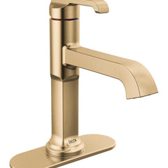 Tetra Single Hole Bathroom Faucet, Single Handle Bathroom Sink Faucet with Drain Assembly in Bronze | product photo
