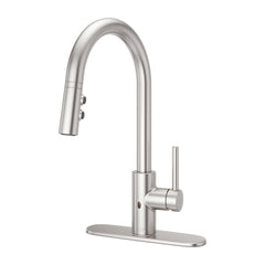 Stellen Pull Down Touchless Single Handle Kitchen Faucet in Stainless Steel | product photo
