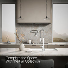 Kohler Graze Single-Handle Semi-Professional Kitchen Sink Faucet With 24-5/16-In Spout in Polished Chrome | product photo