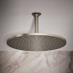 Contemporary Round 14" Rainhead with Katalyst Air-Induction Spray, 2.5 Gpm in Vibrant Brushed Nickel | product photo