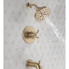 Saylor 17 Series Gold Tub and Shower Faucet Trim Kit with H2Okinetic Shower Head (Valve Not Included) | product photo