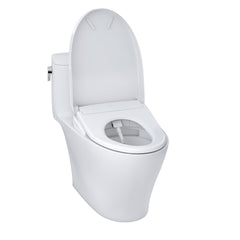 WASHLET 1 GPF Elongated Floor Mounted One-Piece Toilet (Seat Included) without Auto Flush in Cotton | product photo