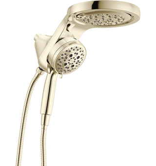 6-Setting HydroRain 2-in-1 Dual Shower Head with ProClean Spray, 1.75 GPM in Lumicoat Polished Nickel