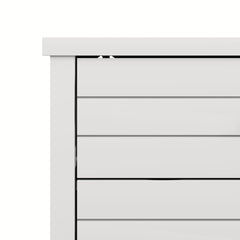 6-Drawer Dresser, Engineered Wood, White, Chrome Metal Knobs
