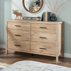 6-Drawer Dresser, Manufactured Wood and Plywood, Metal Handles