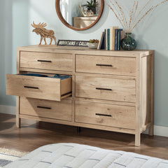 6-Drawer Dresser, Manufactured Wood and Plywood, Metal Handles