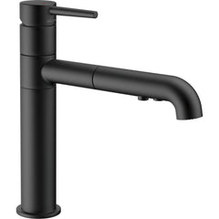 Trinsic Pull Out Sprayer Kitchen Sink Faucet, Single Handle Kitchen Faucet in Matte Black | product photo