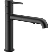 Trinsic Pull Out Sprayer Kitchen Sink Faucet, Single Handle Kitchen Faucet in Matte Black