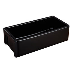 Grigham 34" L Farmhouse / Apron Kitchen Sink in Gloss Black | product photo