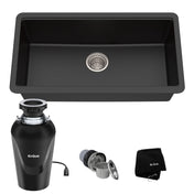 31-in Undermount Single Bowl Kitchen Sink with WasteGuard™ Garbage Disposal