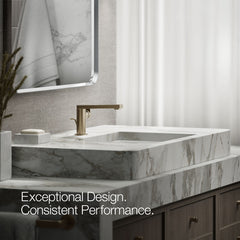 Kohler Composed Single-Handle Bathroom Faucet with Drain Assembly in Vibrant Brushed Bronze | product photo