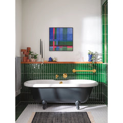 Align Single Handle Wall Mount Tub Filler High Flow Tub Faucet With 10" Spout Reach in Brushed Gold | product photo
