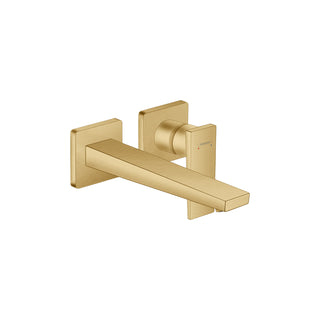Metropol Low Flow Water Saving Wall Mounted Bathroom Faucet in Brushed Gold