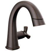 Stryke Single Hole Pull Out Sprayer Bathroom Faucet, Single Handle Bathroom Sink Faucet in Bronze