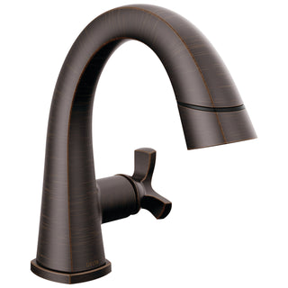 Stryke Single Hole Pull Out Sprayer Bathroom Faucet, Single Handle Bathroom Sink Faucet in Bronze