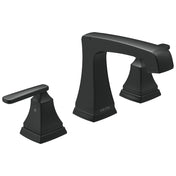 Ashlyn Widespread Bathroom Faucet 3 Hole, 2-handle Bathroom Sink Faucet with Drain Assembly in Matte Black