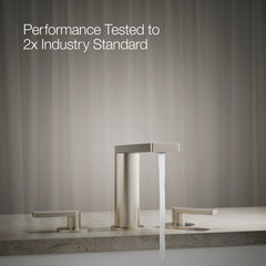 Kohler Composed Double Handle Deck Mounted Roman Tub Faucet Trim with Diverter in Vibrant Brushed Nickel | product photo