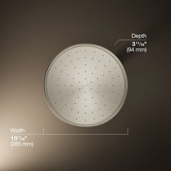 Kohler Traditional Round 10" Rainhead with Katalyst Air-Induction Spray | product photo