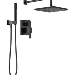 Modern Raincan Tub / Shower System in Matte Black | product photo