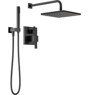 Modern Raincan Tub / Shower System in Matte Black