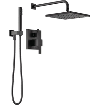 Modern Raincan Tub / Shower System in Matte Black