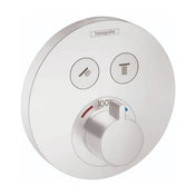 Showerselect S 1-Handle 6-Inch Wide, Temperature Memory, Thermostatic Valve Trim Only, with Diverter in Brushed Black Chrome