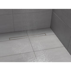 24" Reversible Linear Shower Drain Trim in Stainless | detail photo