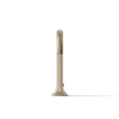 Kohler Occasion Sink Spout with Cane Design Single Hole Bathroom Faucet with Drain Assembly in Vibrant Brushed Bronze | product photo