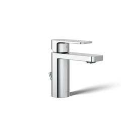 Parallel Single Hole Bathroom Faucet with Drain Assembly in Polished Chrome | product photo
