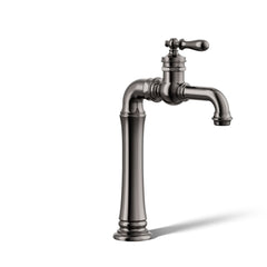 Artifacts Gentleman's Single Hole Bathroom Faucet with Drain Assembly in Vibrant Titanium | product photo
