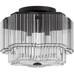 Occasion 3-Light Flush Mount in Matte Black | product photo