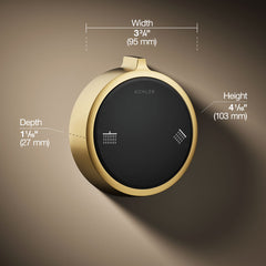 Anthem Duo Two-Outlet Shower Digital Control in Brushed Brass | product photo