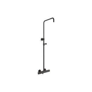 Occasion Two-Way Exposed Thermostatic Valve And Shower Column Kit in Matte Black