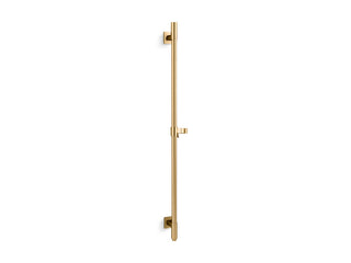 Awaken Slidebar with Supply Elbow in Vibrant Brushed Moderne Brass