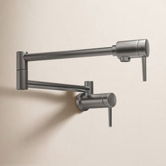 Black Stainless Pot Filler Kitchen Faucet | product photo