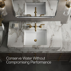 Kohler Occasion Bathroom Sink Spout with Straight Design and Drain Assembly in Vibrant Brushed Moderne Brass | product photo