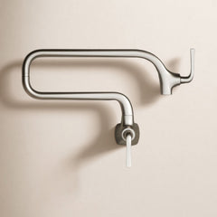 Kohler Graze Wall-Mount Pot Filler Faucet, Swing Arm Kitchen Pot Filler Faucet in Vibrant Stainless | product photo
