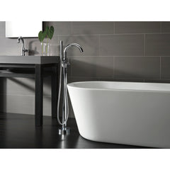 Trinsic Single Handle Floor Mounted Freestanding Tub Filler in Chrome | product photo