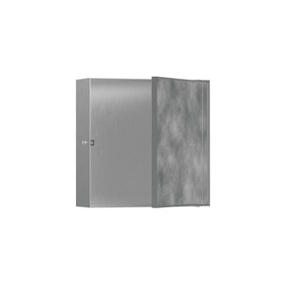 Xtrastoris 4" D Rock Wall Shower Niche with Tileable Door in Brushed Stainless Steel