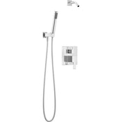 Modern Square Shower System Faucet Set, Valve Trim Kit, Chrome (Valve and Head Not Included)